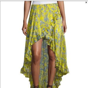 Caroline Constas "Adelle" Ruffle High Low Skirt